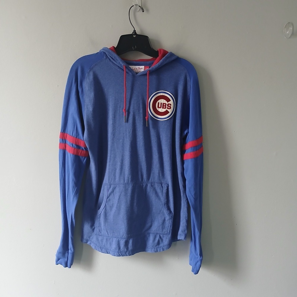 Mitchell and Ness Men's Size Small Chicago Cubs Lightweight Hoodie Embroidered
